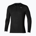 Ανδρικό μακρυμάνικο για τρέξιμο Mizuno Dryaeroflow Half Zip black