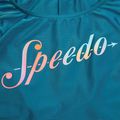 Speedo γυναικείο ολόσωμο μαγιό Logo Deep U-Back παγώνι/κολοκύθα/γαλάζιο μπλε 4