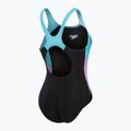 Speedo Colourblock Splice Muscleback γυναικείο ολόσωμο μαγιό μαύρο/γλυκό μοβ/μπλε 3