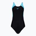 Speedo Colourblock Splice Muscleback γυναικείο ολόσωμο μαγιό μαύρο/γλυκό μοβ/μπλε