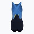 Speedo Colourblock Highneck Crossback μαγιό true navy/sevres blue/lemon drizzle 2