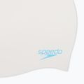 Speedo Plain Moulded σιλικόνη παιδικό καπέλο κολύμβησης λευκό / aqua splash 3