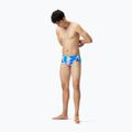 Ανδρικό μποξεράκι κολύμβησης Speedo 13.5 cm Allover Training Club Brief punch blue/kiki pink 2