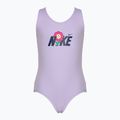 Παιδικό ολόσωμο μαγιό Nike Multi Logo U-Back lilac bloom για παιδιά