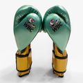 Γάντια του μποξ Cleto Reyes Velcro Sparring metalic green/gold wbc 2