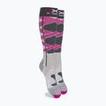 Γυναικείες κάλτσες σκι X-Socks Ski Control 4.0 γκρι-ροζ XSSSKCW19W