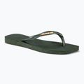 Γυναικείες σαγιονάρες Havaianas Square Logo Metallic green olive