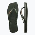 Γυναικείες σαγιονάρες Havaianas Square Logo Metallic green olive 11