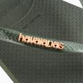 Γυναικείες σαγιονάρες Havaianas Square Logo Metallic green olive 12