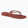 Γυναικείες σαγιονάρες Havaianas Square Logo Metallic mahogany