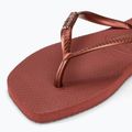 Γυναικείες σαγιονάρες Havaianas Square Logo Metallic mahogany 7