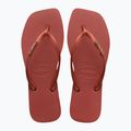 Γυναικείες σαγιονάρες Havaianas Square Logo Metallic mahogany 10