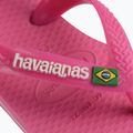 Παιδικά σανδάλια Havaianas Baby Brasil Logo II pink flux / white 9