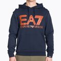 Ανδρικό φούτερ EA7 Emporio Armani Train Logo Series Oversize Logo Hoodie Coft navy blue