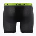 Nike Everyday Cotton Stretch ανδρικά σορτς μποξεράκια 3 ζευγάρια cyber μαύρο/γκρι δερμάτινο/σκούρο πόνι 3