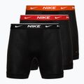 Ανδρικά σορτς μποξεράκια Nike Everyday Cotton Stretch 3 ζεύγη μαύρο ομαδικό πορτοκαλί/κόκκινο/μαύρο