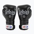 Fairtex Κομψά γωνιακά γάντια πυγμαχίας Sparring - Locked Thumb μαύρο