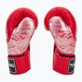 Top King Muay Thai Power Snake κόκκινα/ασημί γάντια πυγμαχίας 4