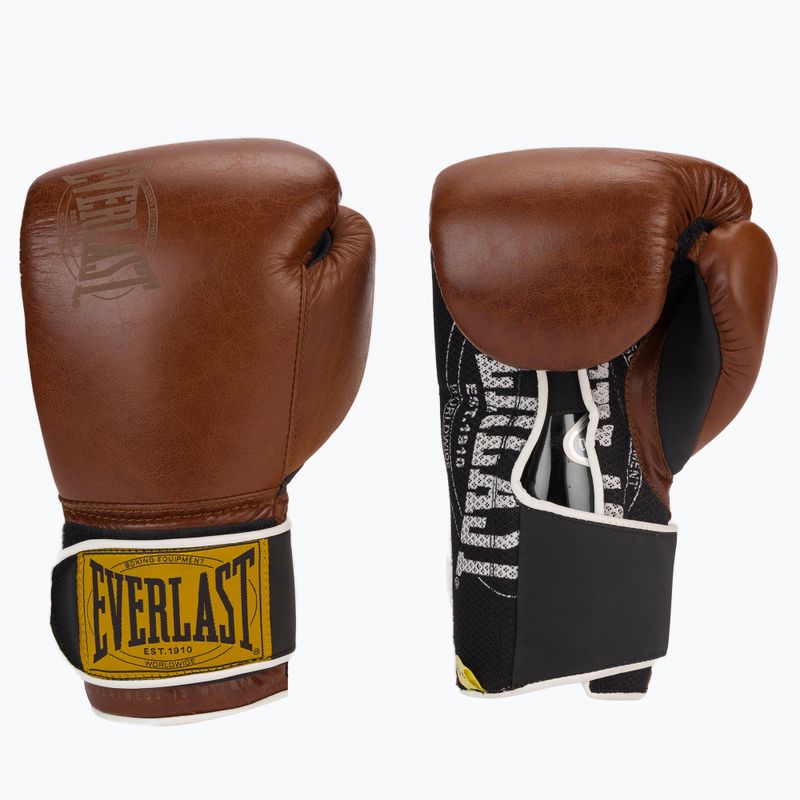 Everlast 1910 Classic καφέ γάντια πυγμαχίας EV1910 3