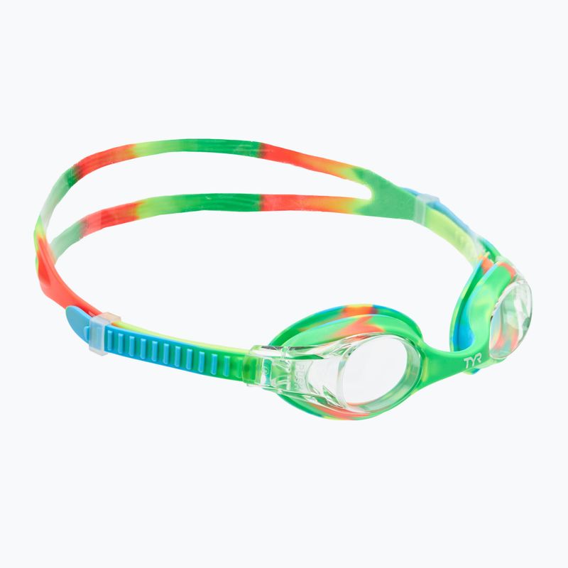 Παιδικά γυαλιά κολύμβησης TYR Swimple Tie Dye Non-Mirrored clear/ green/ orange