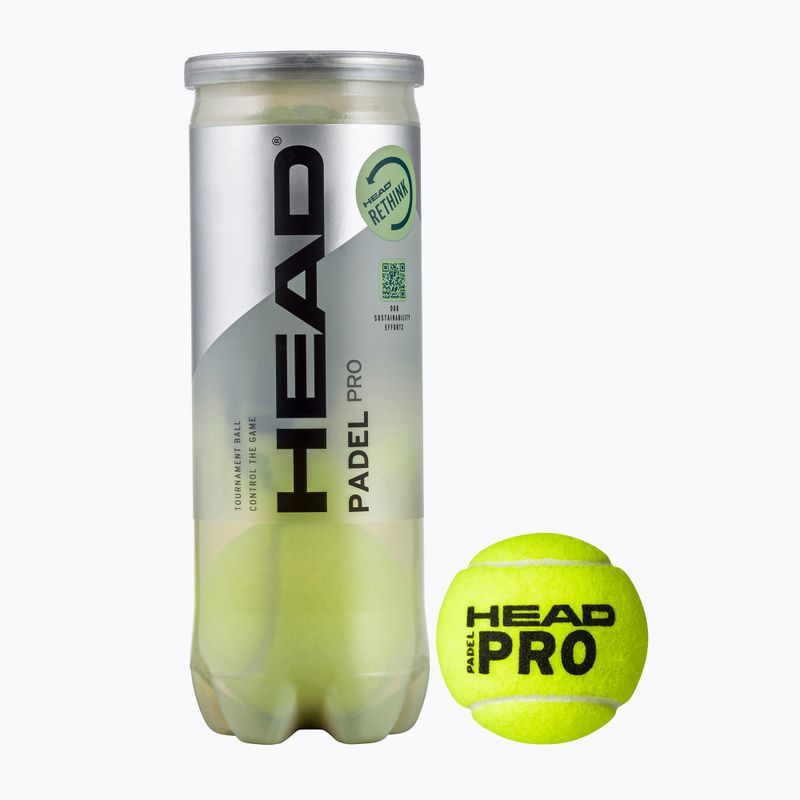 HEAD Pro μπάλες για κουπί 3 τεμάχια κίτρινο 575613