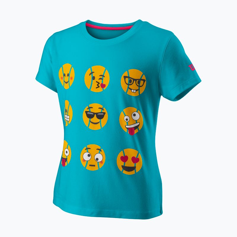 Παιδικό πουκάμισο τένις Wilson Emoti-Fun Tech Tee μπλε WRA807903 5