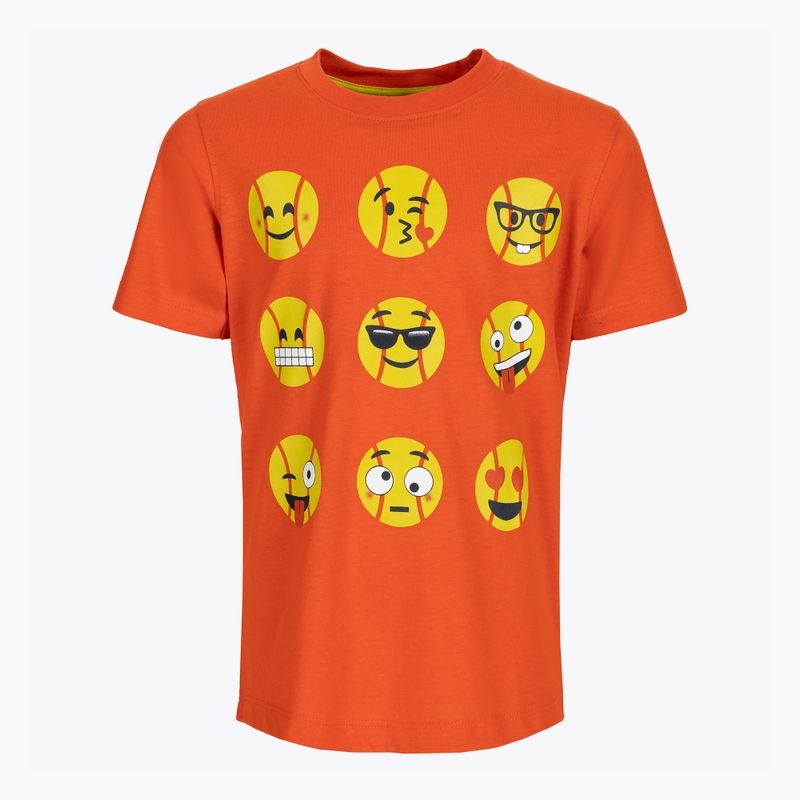 Παιδικό πουκάμισο τένις Wilson Emoti-Fun Tech Tee πορτοκαλί WRA807403