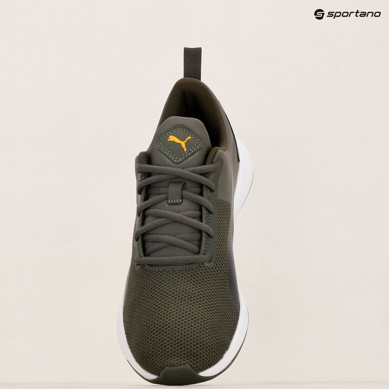 PUMA Flyer Runner παπούτσι για τρέξιμο σε σκούρα ελιά/μαύρο/puma/sunset stream 9