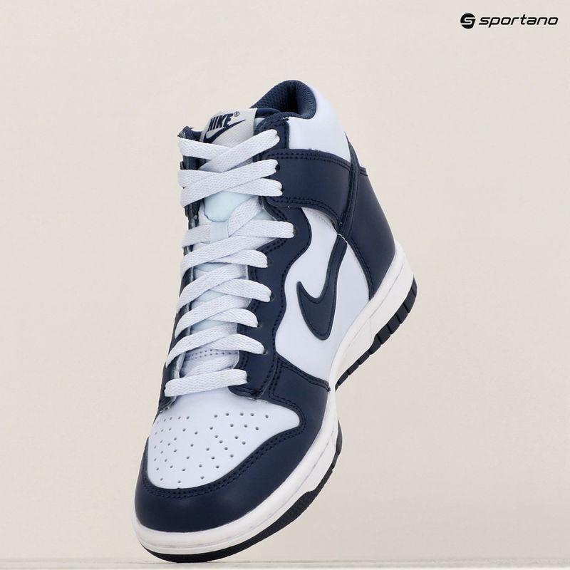 Nike Dunk High μπότες ποδοσφαίρου γκρι/λευκό/μεσονύκτιο ναυτικό 9