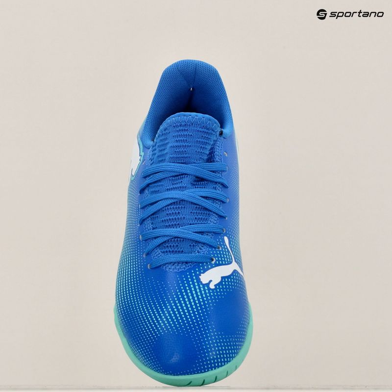 Παιδικά παπούτσια ποδοσφαίρου PUMA Future 7 Play It hyperlink blue/mint/puma white 9