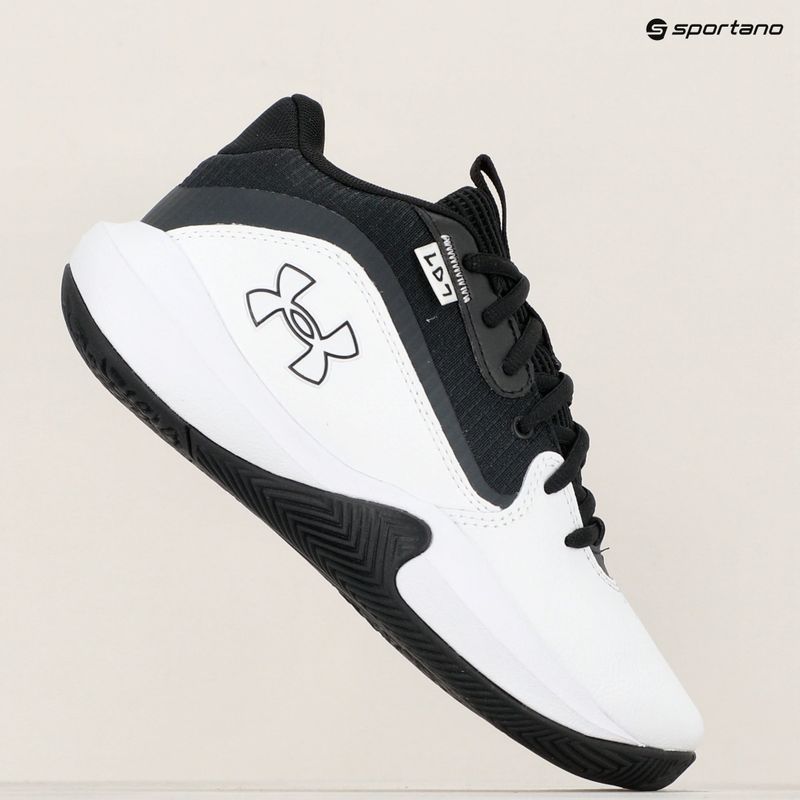 Under Armour GS Lockdown 7 παιδικά παπούτσια μπάσκετ λευκό/μαύρο/μαύρο 9