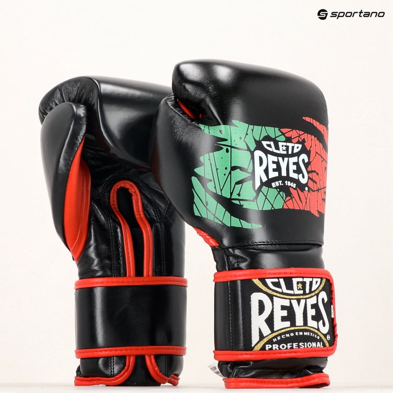 Γάντια του μποξ Cleto Reyes Velcro Sparring black/red/white green red 7