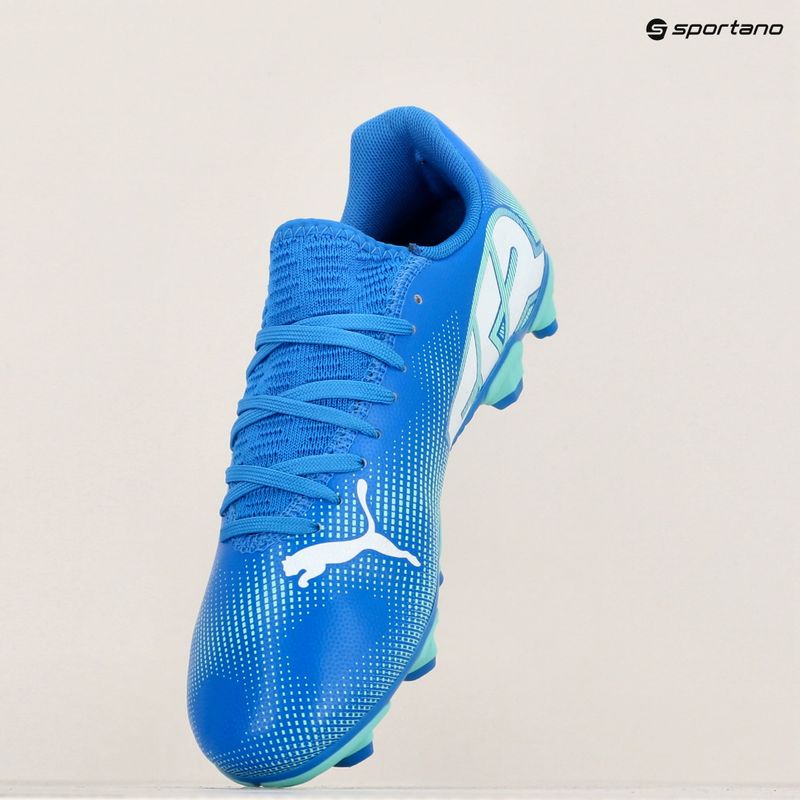 Παιδικά παπούτσια ποδοσφαίρου PUMA Future 7 Play FG/AG Jr hyperlink blue/mint/puma white 8