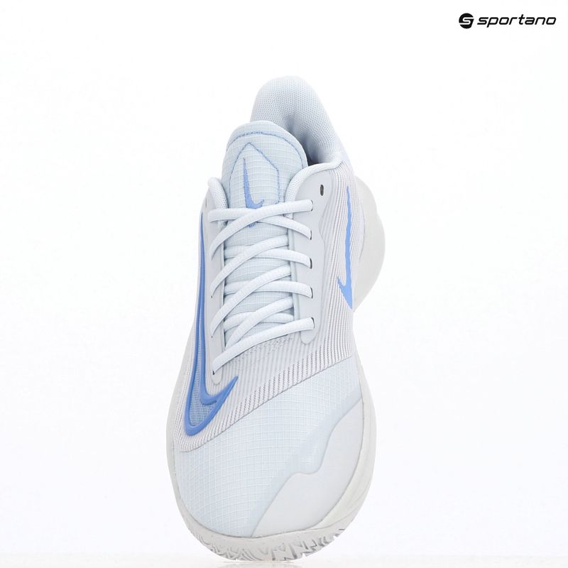 Nike Precision 7 ποδοσφαιρικά γκρι/καθαρό λευκόχρυσο/σκόνη δαμάσκηνου/βασιλικός παλμός ανδρικά παπούτσια μπάσκετ 9