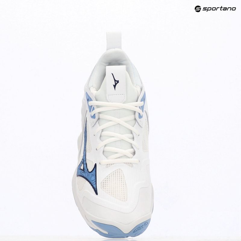 Mizuno Wave Momentum 3 παπούτσια βόλεϊ λευκό/μπλε/μπλε αέρα μπλε 11