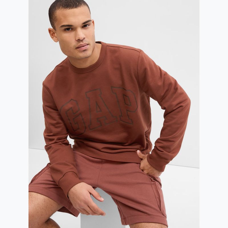 Ανδρικό φούτερ GAP Logo Crewneck burnt russet