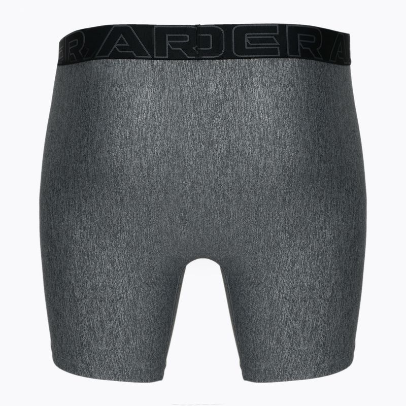 Under Armour Perf Tech 6in ανδρικά σορτς μποξεράκια 3 ζευγάρια κόκκινο/γκρι/μαύρο 2