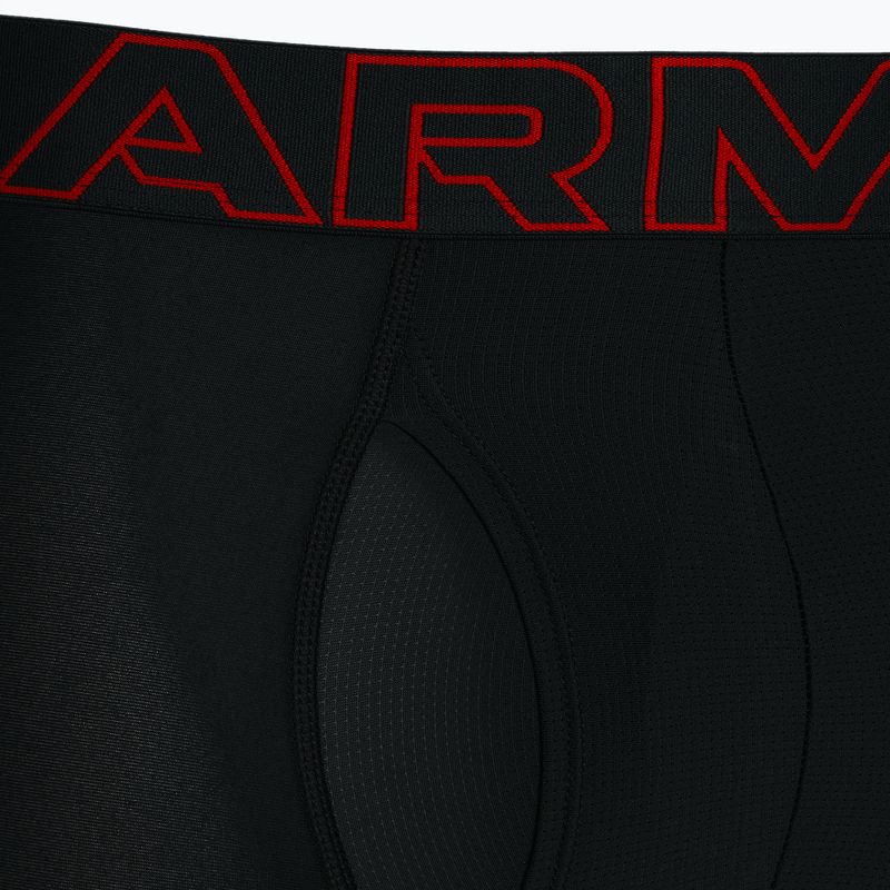 Under Armour Perf Tech 6in ανδρικά σορτς μποξεράκια 3 ζευγάρια κόκκινο/γκρι/μαύρο 4