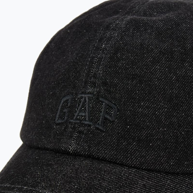 Ανδρικό καπέλο μπέιζμπολ GAP Logo BBH black denim 4