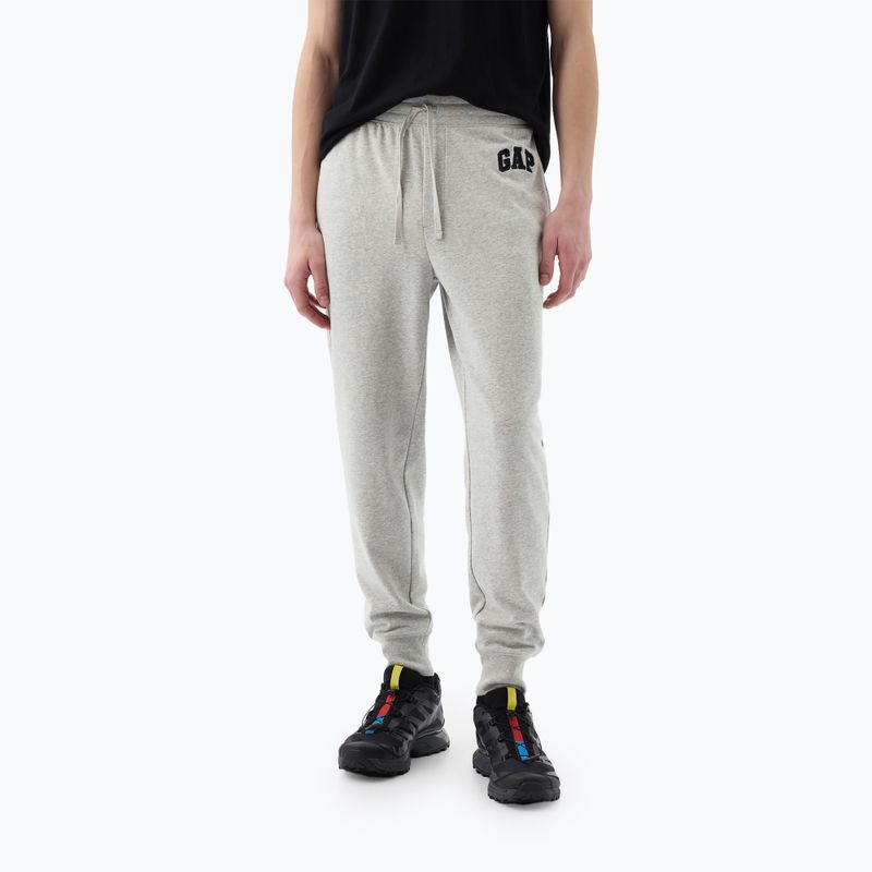 Ανδρικό παντελόνι GAP Heritage French Terry Loggo Jogger light heather grey