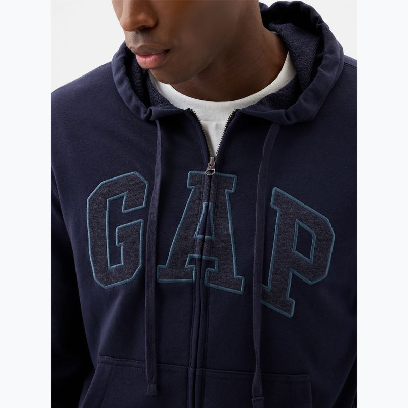 Ανδρικό φούτερ GAP Heritage French Terry Fullzip Logo blue navy 4