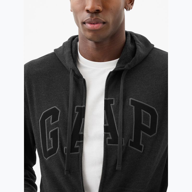 Ανδρικό φούτερ GAP Heritage French Terry Fullzip Logo charcoal heather grey 4