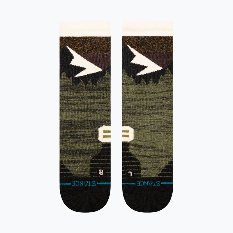 Stance Mid Wool Crew λαδί κάλτσες τρεξίματος 2