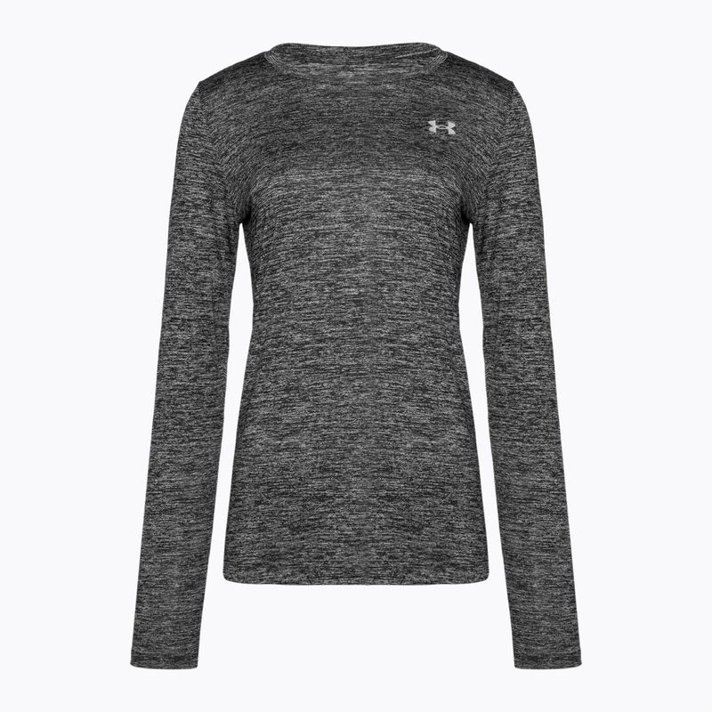 Γυναικείο Under Armour Tech Crew Twist προπόνηση μακρυμάνικο μαύρο/μεταλλικό ασήμι 4