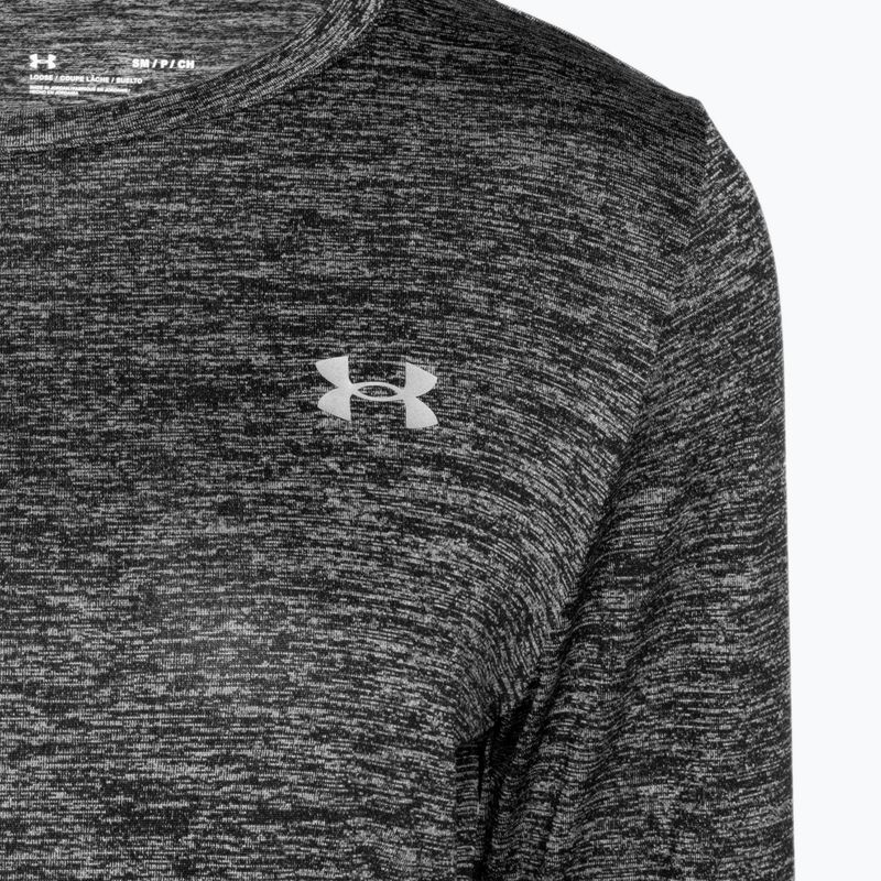 Γυναικείο Under Armour Tech Crew Twist προπόνηση μακρυμάνικο μαύρο/μεταλλικό ασήμι 6