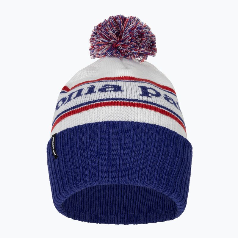 Patagonia Powder Town winter beanie park stripe / viking blue 2