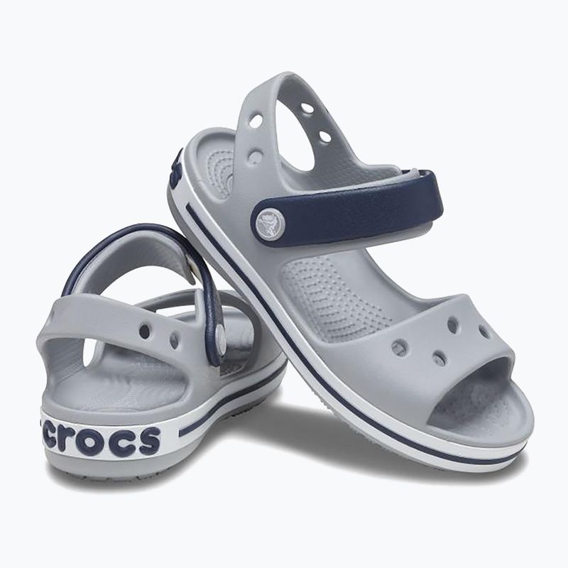 Παιδικά σανδάλια Crocs Crockband Kids Sandal light grey/navy 10