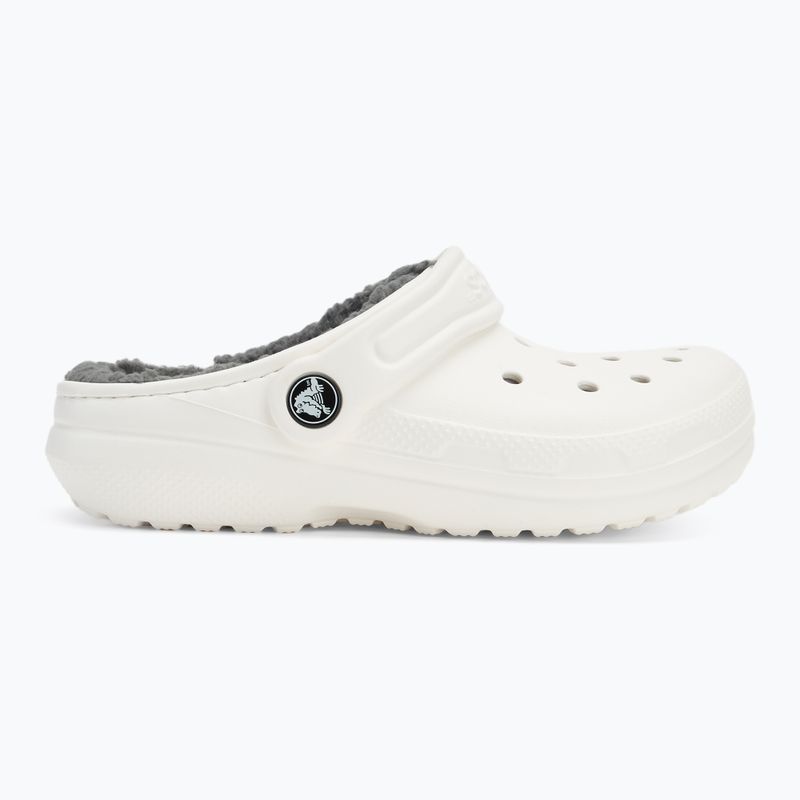 Crocs Classic Lined Clog Παιδικά λευκά/γκρι σαγιονάρες 3