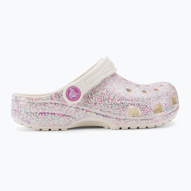 Crocs Classic Glitter Clog παιδικές σαγιονάρες bianco sporco 3