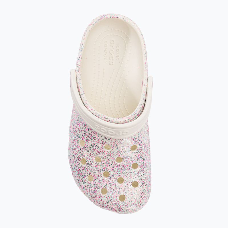 Crocs Classic Glitter Clog παιδικές σαγιονάρες bianco sporco 7